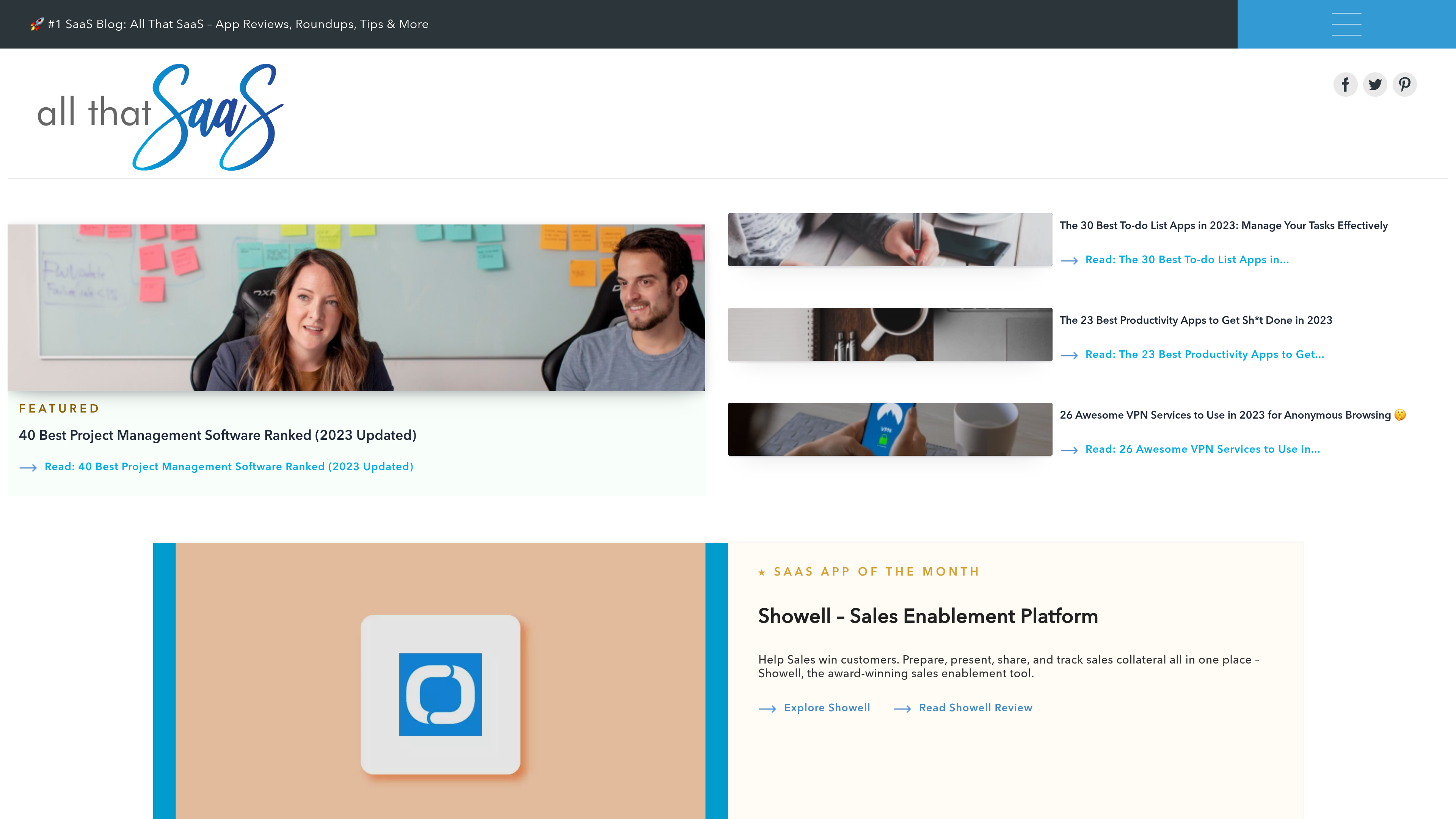 All That SaaS website preview