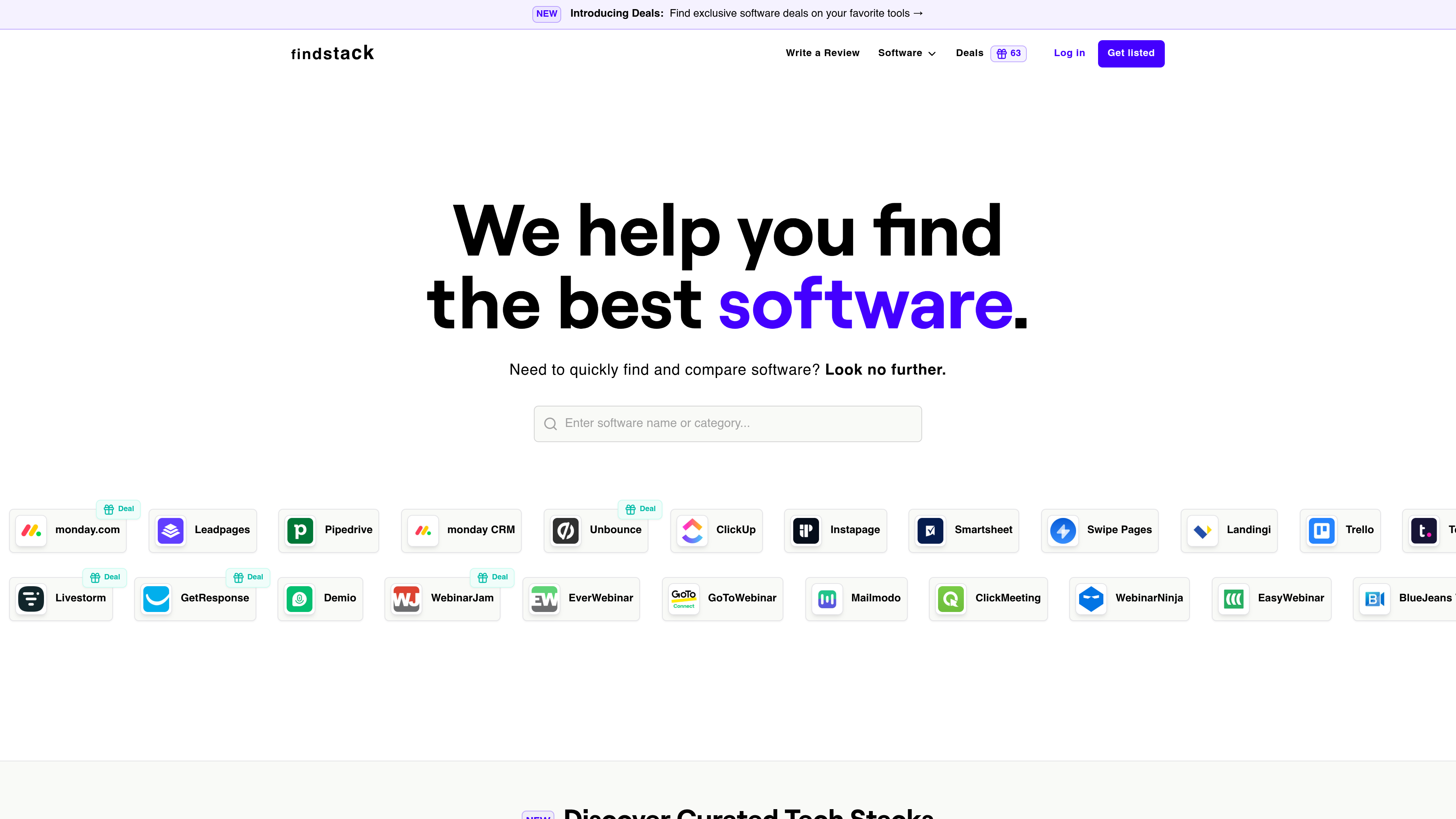 findstack website preview