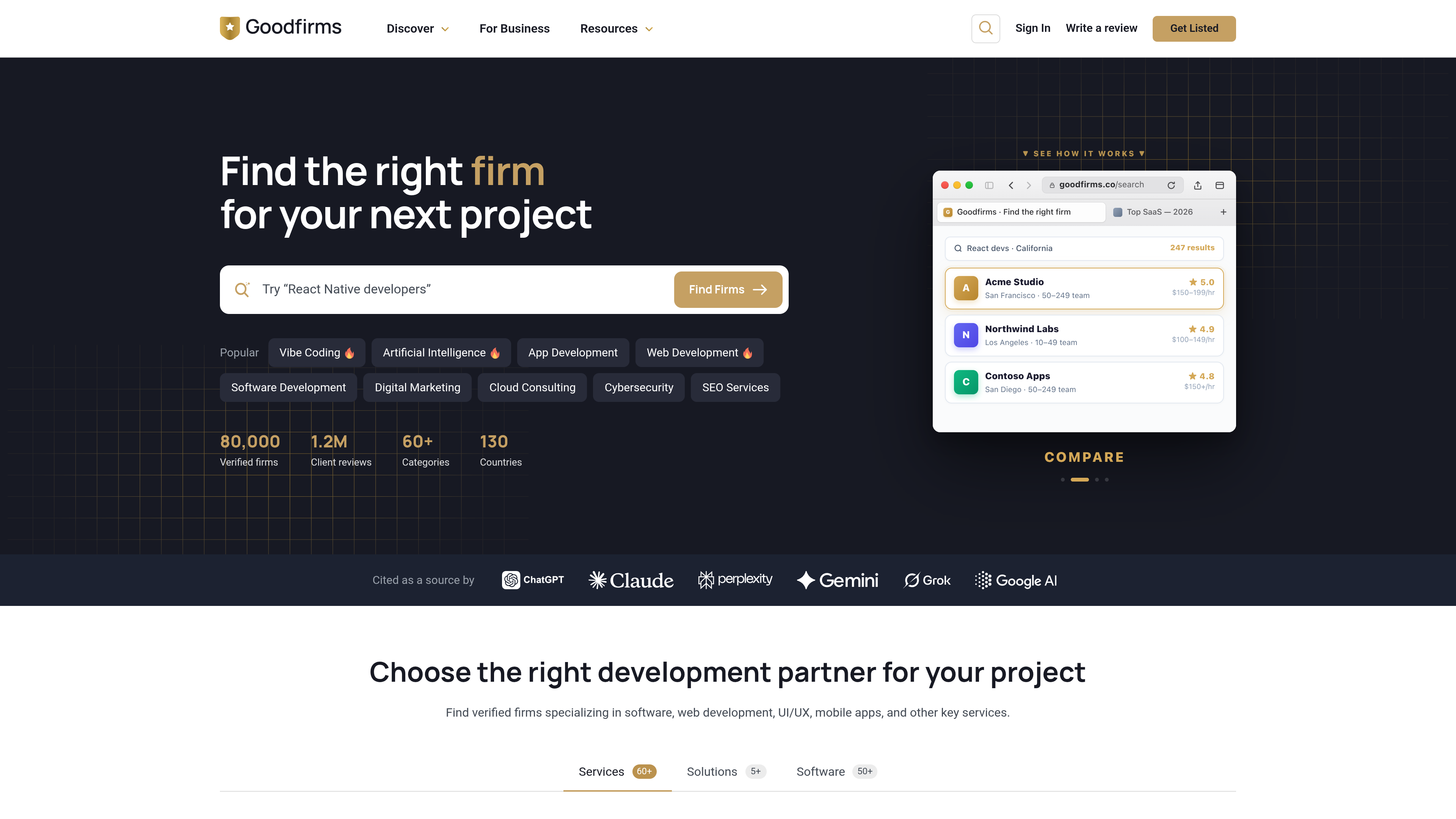 GoodFirms website preview