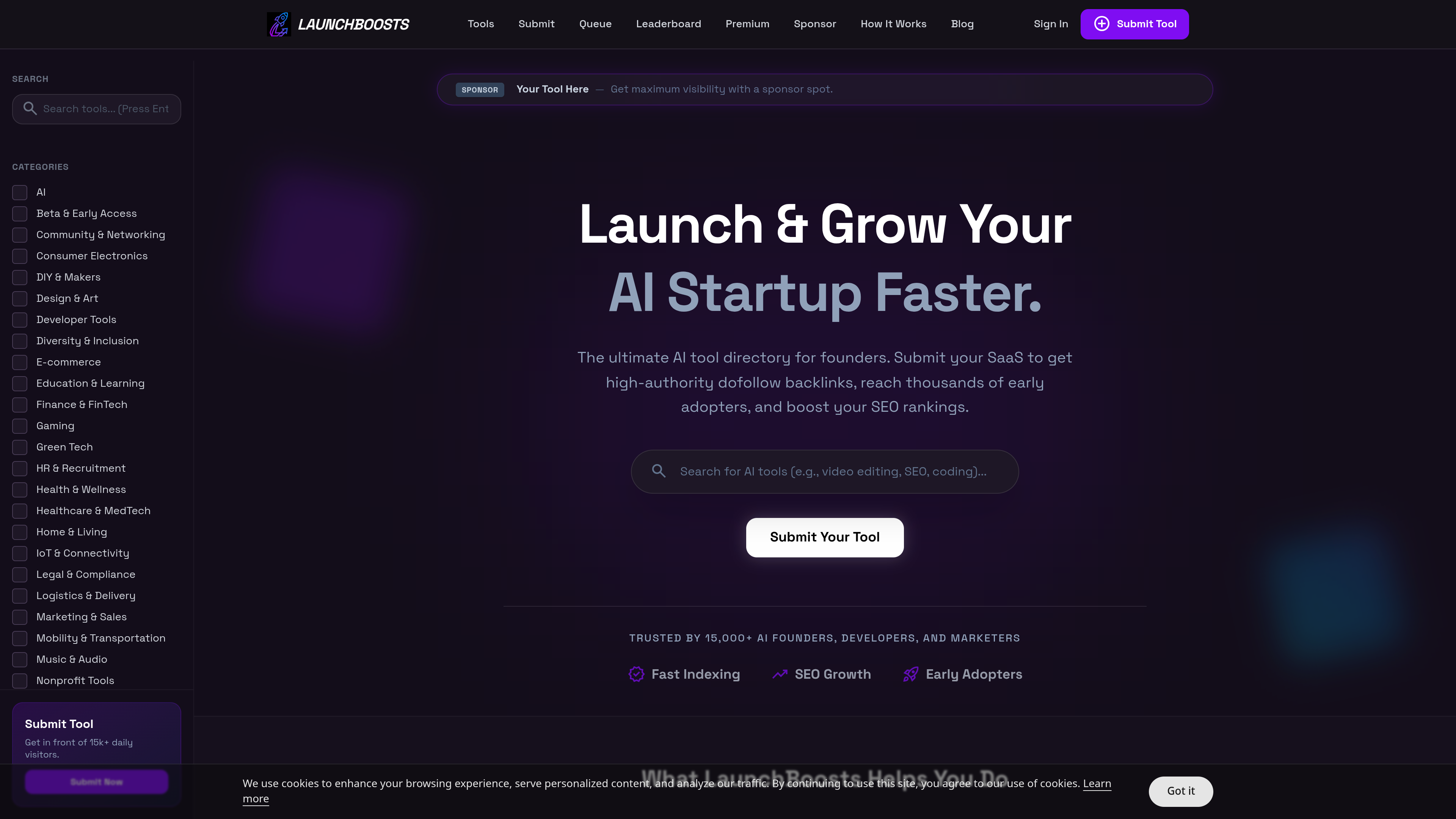 LaunchBoosts website preview