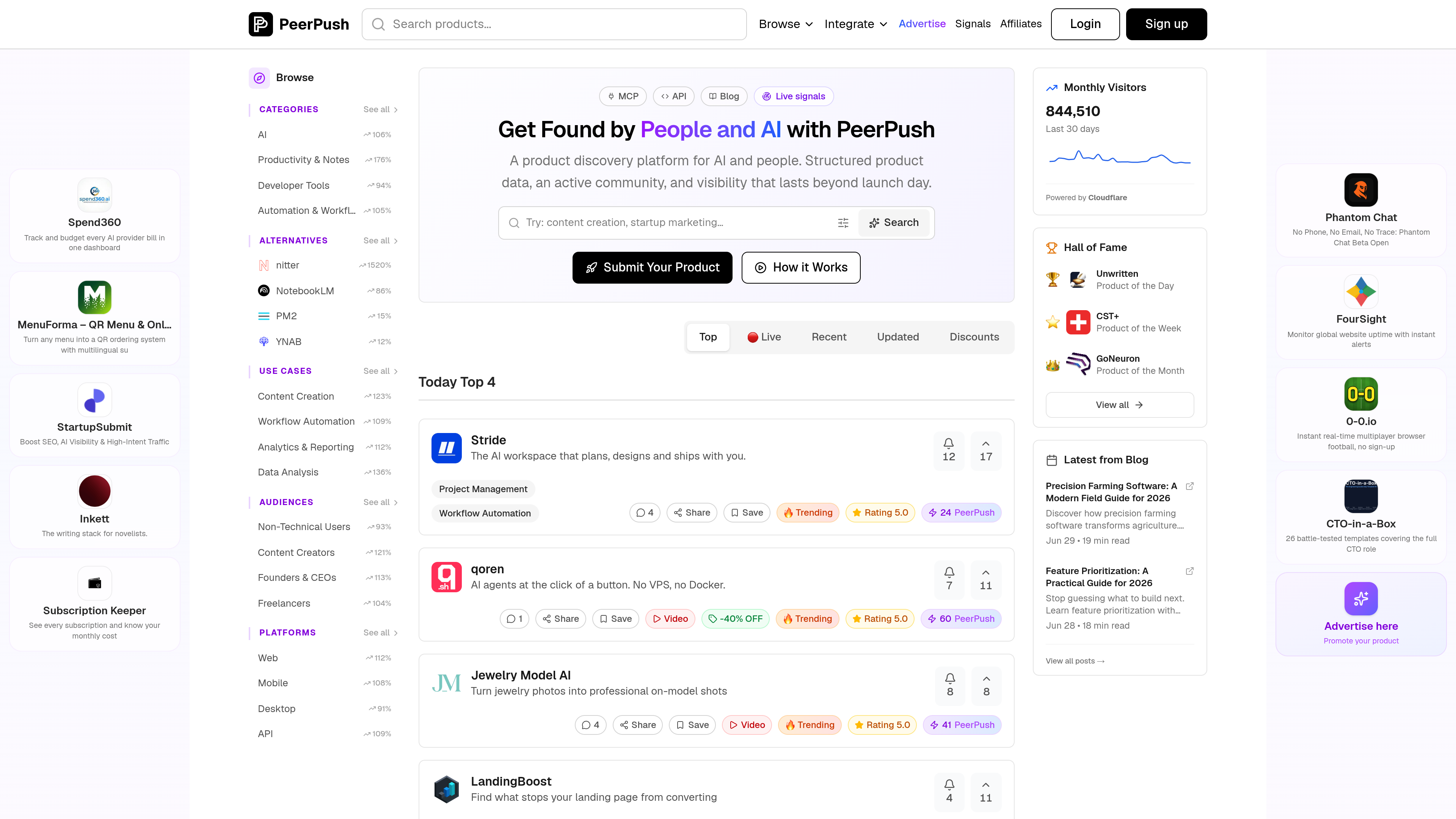 PeerPush website preview