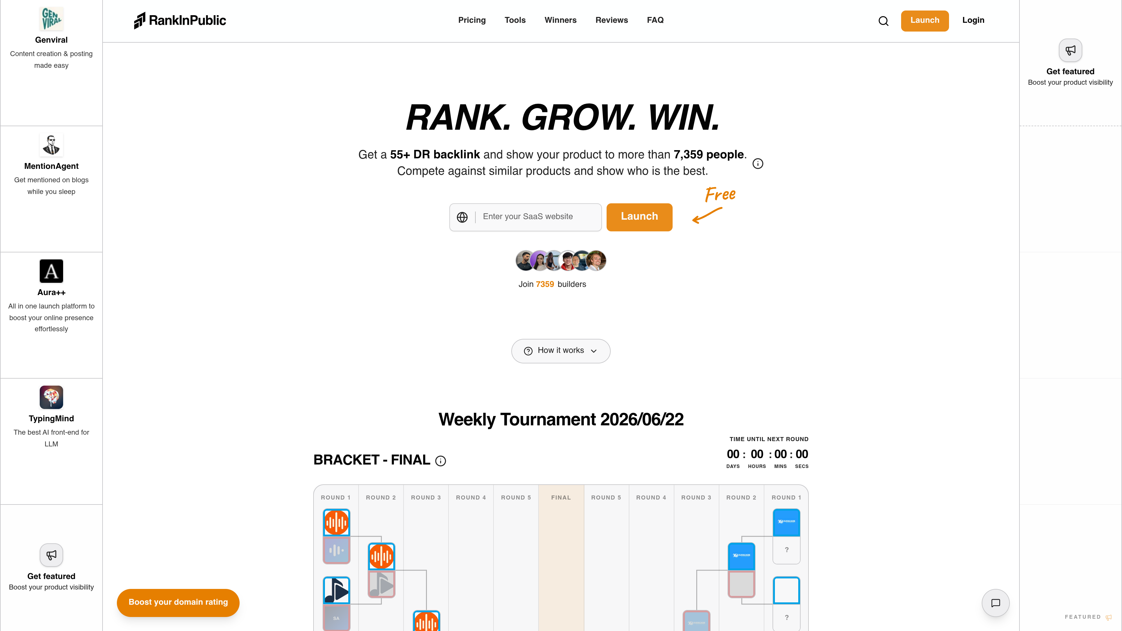 RankInPublic website preview