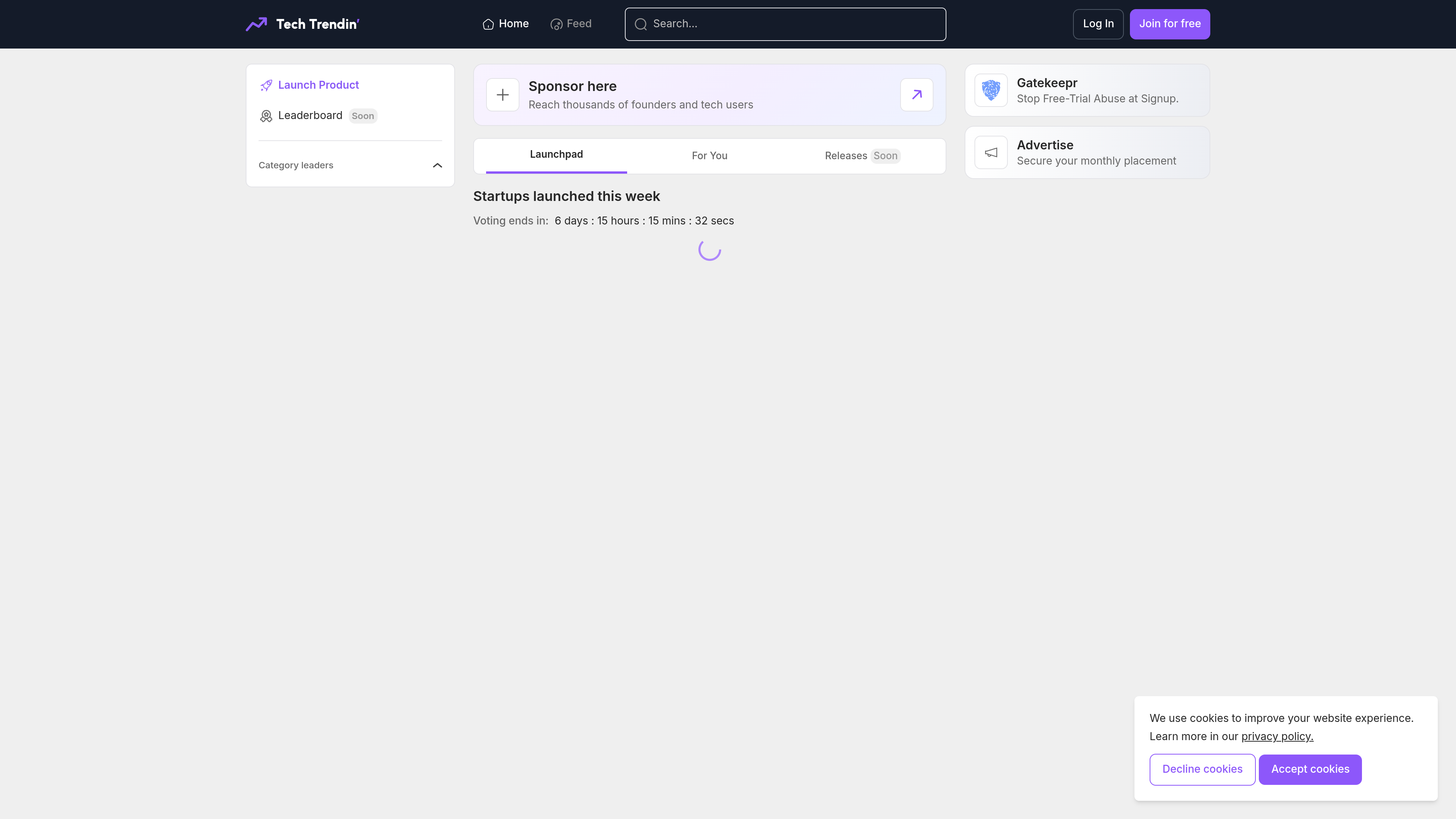 TechTrendin website preview