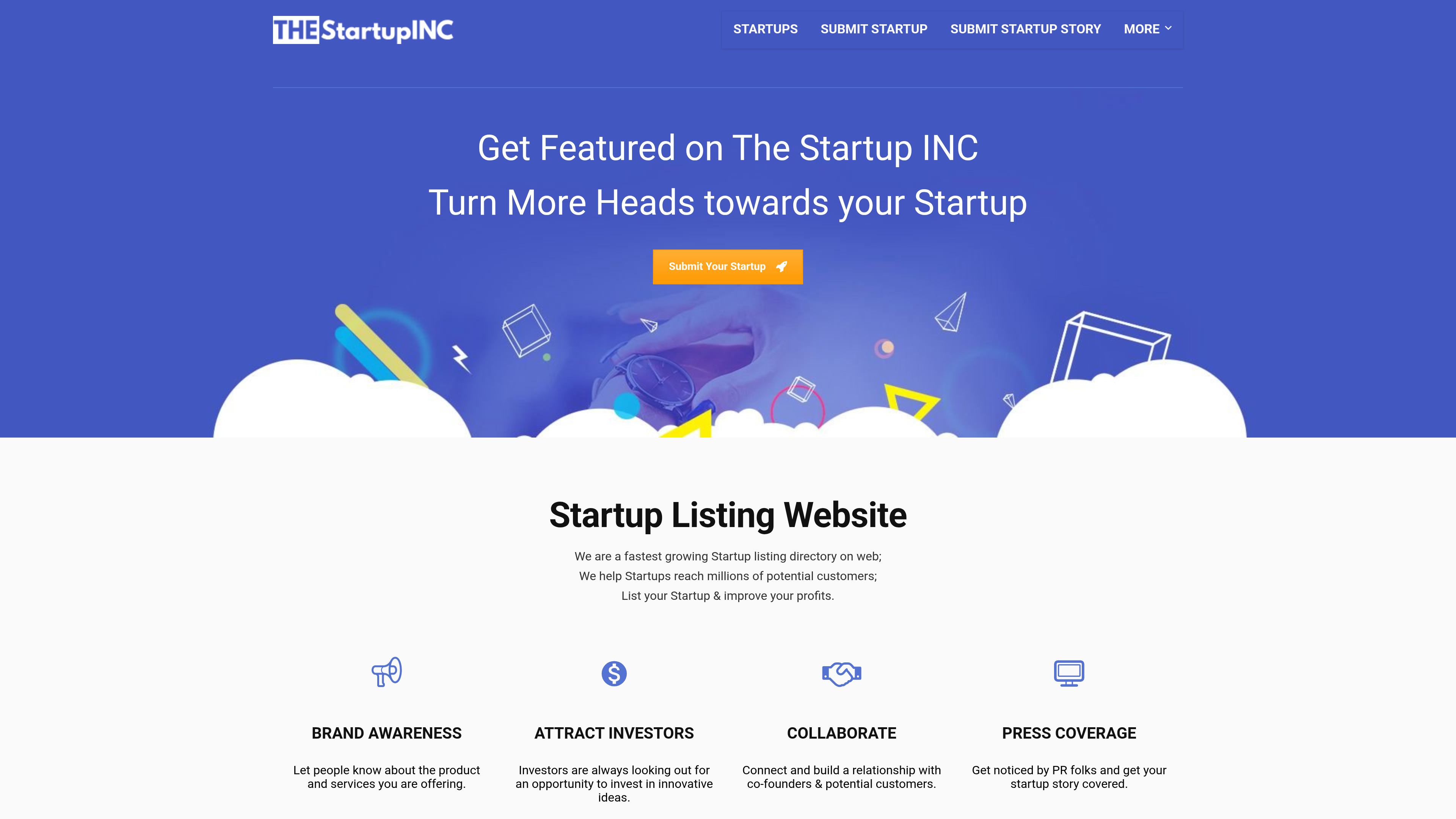 The Startup INC website preview