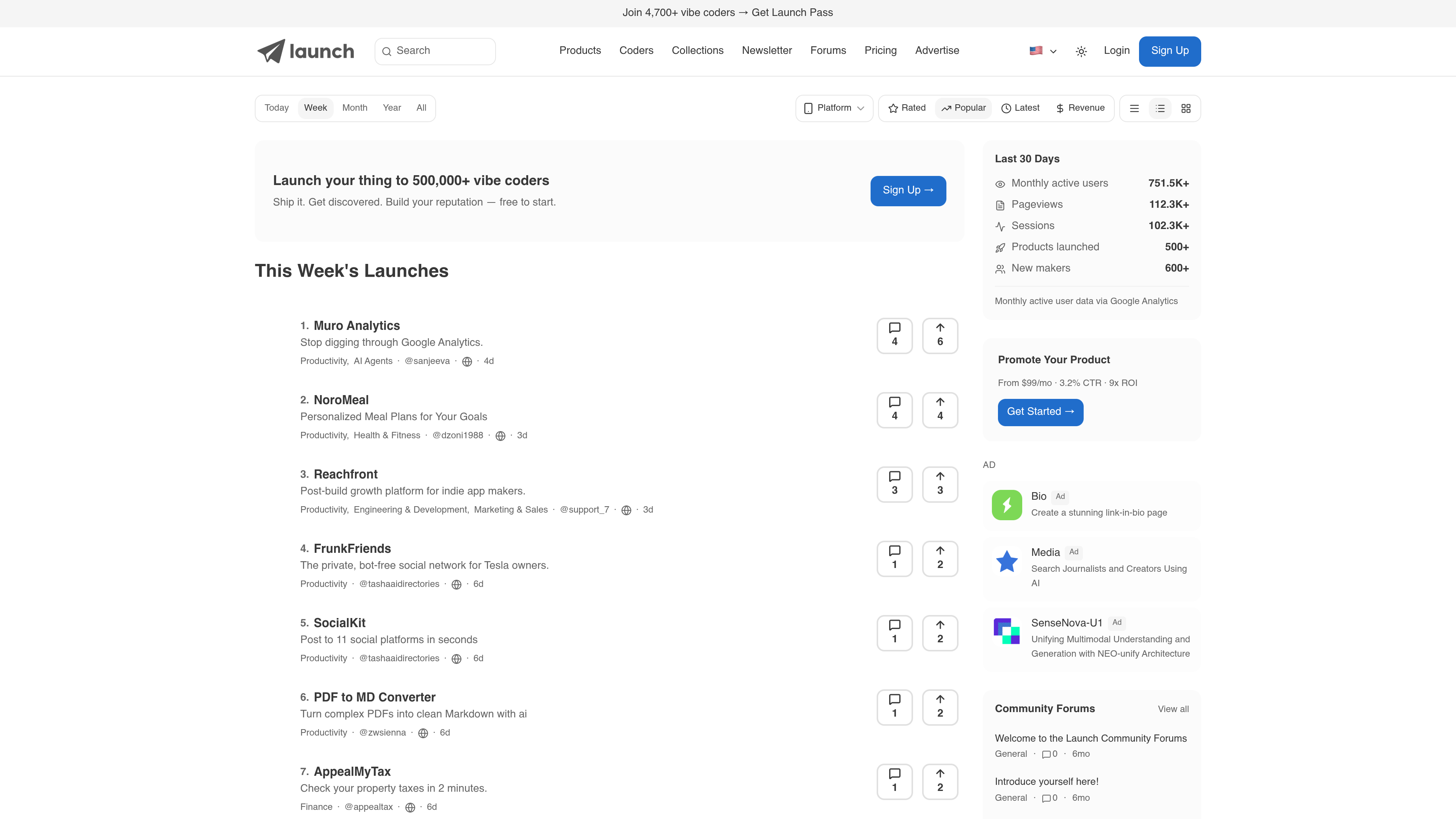 Launch website preview