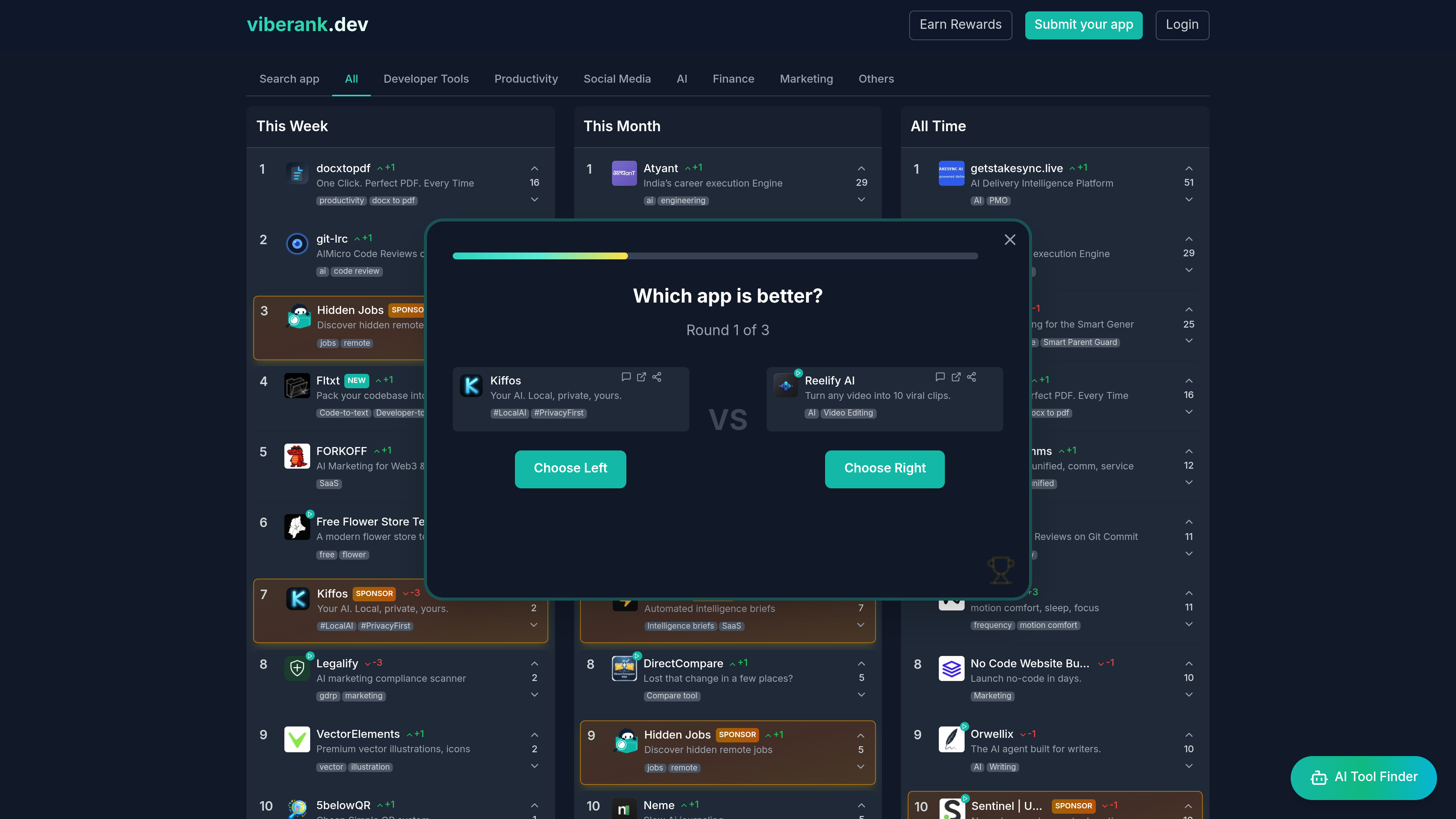 Viberank website preview